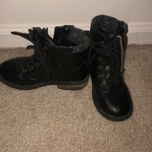 Kids Steve Madden combat boots.